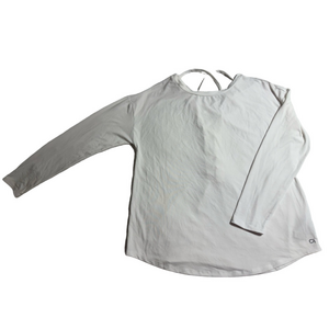GAP Fit Women Lady White Long Sleeve Activewear Athletic Stretch Sport Top Shirt
